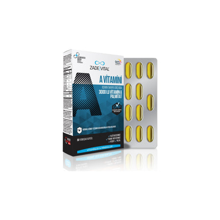 Zade Vital A Vitamin 30 Softgel Turkey Origin Normal Gorme Yetisinin Korunmasina Support - MALLTURK