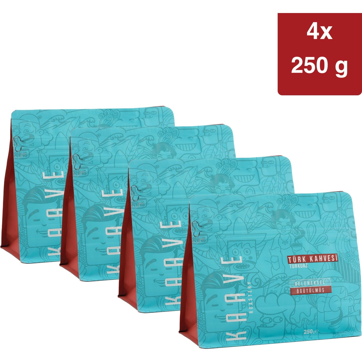 Kaave Roastery Turkish Coffee Turquoise 250g *4-Pack introductory Package - MALLTURK