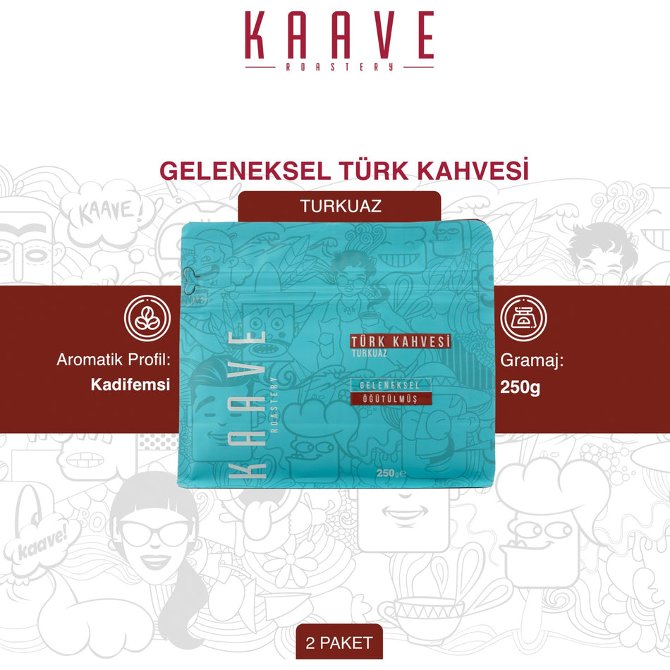 Kaave Roastery Turkish Coffee Turquoise 250g*2-Pack introductory Package - MALLTURK
