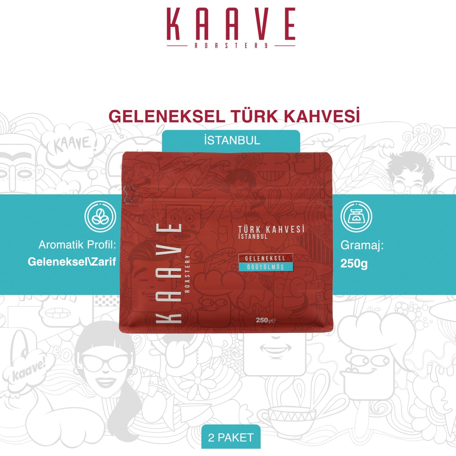 Kaave Roastery Turkish Coffee istanbul 250 G*2 introductory Package - MALLTURK