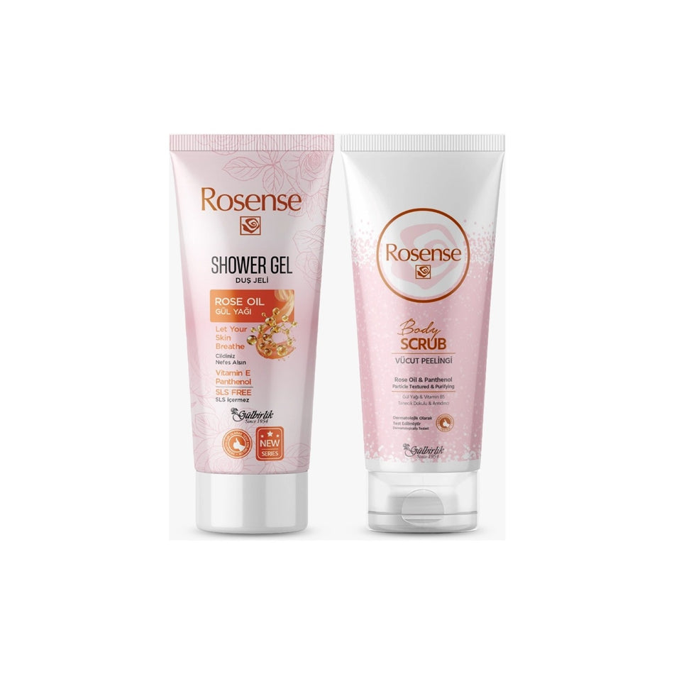 Rosense Shower Gel + Body Scrub 2-Piece Set - MALLTURK