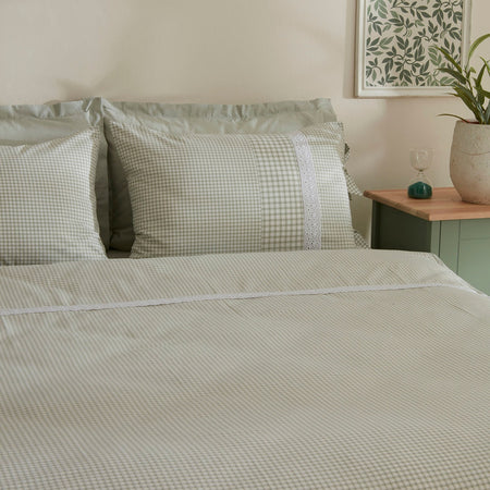 Karaca Home Luisa %100 Cotton Double Duvet Cover Set Green - MALLTURK