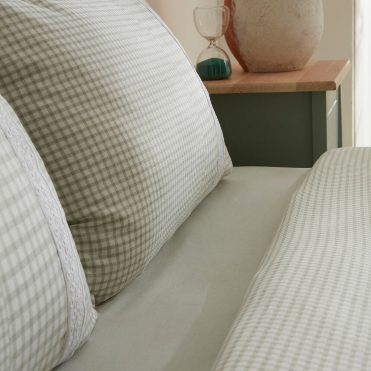 Karaca Home Luisa %100 Cotton Double Duvet Cover Set Green - MALLTURK
