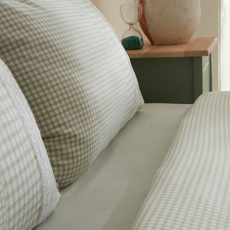 Karaca Home Luisa %100 Cotton Double Duvet Cover Set Green - MALLTURK