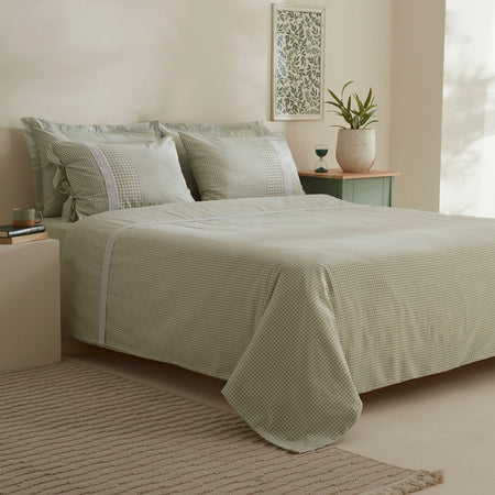 Karaca Home Luisa %100 Cotton Double Duvet Cover Set Green - MALLTURK