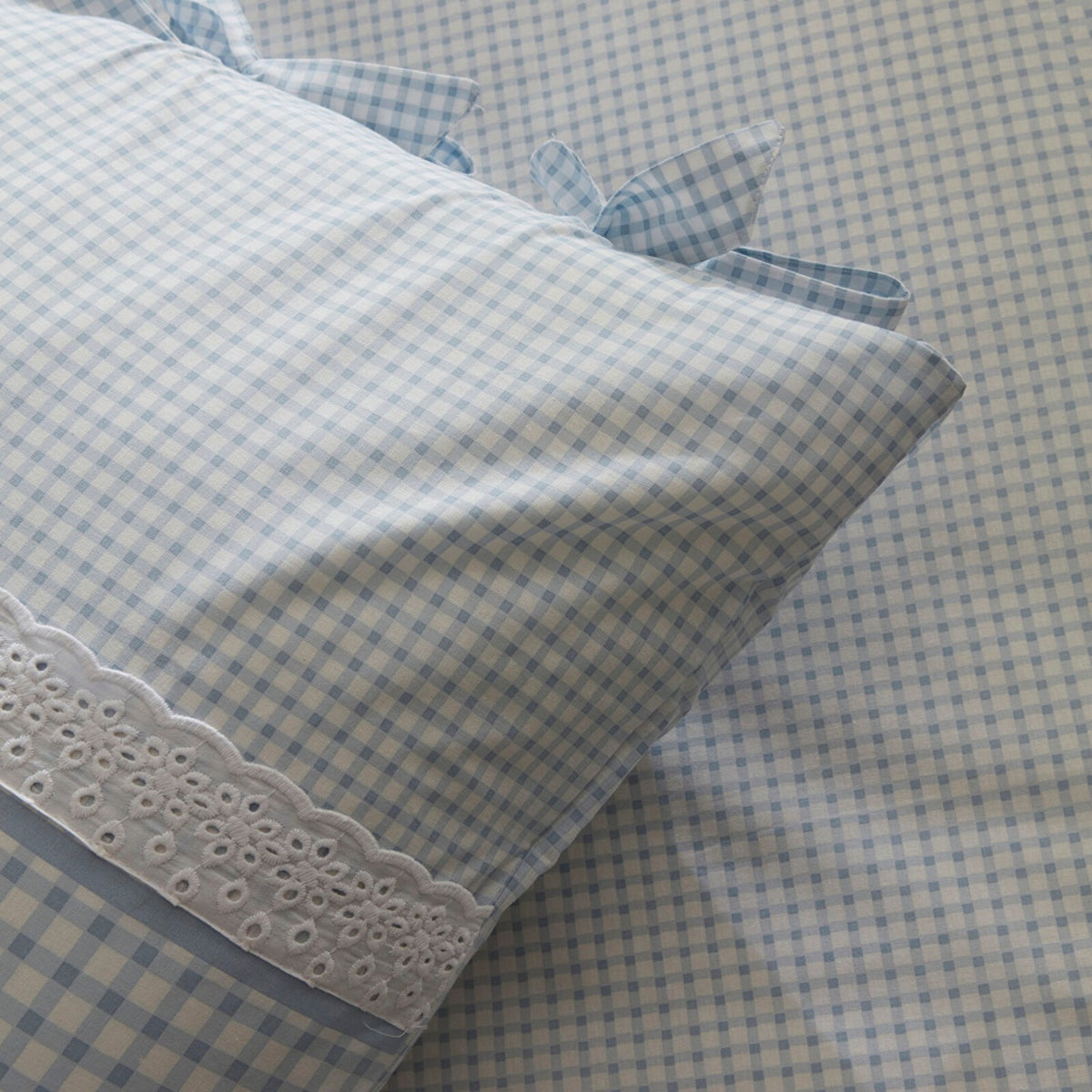 Karaca Home Luisa %100 Cotton Double Duvet Cover Set Blue - MALLTURK