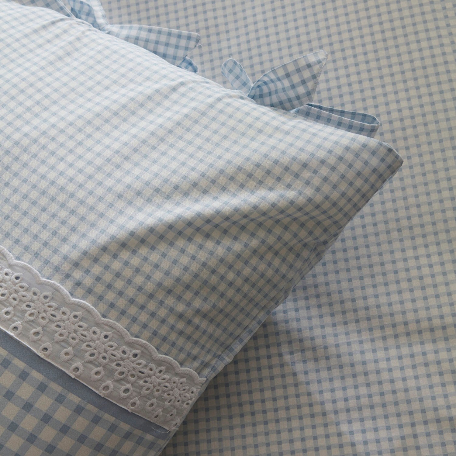 Karaca Home Luisa %100 Cotton Double Duvet Cover Set Blue - MALLTURK