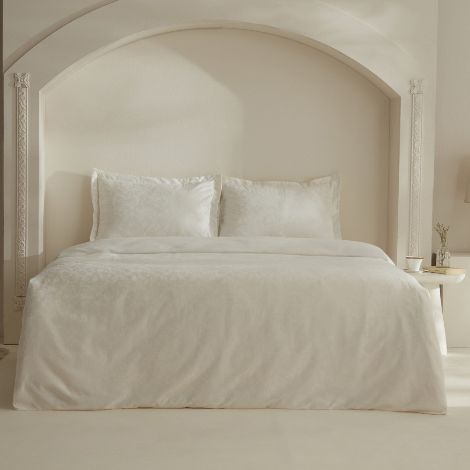 Karaca Home Venessa Double Duvet Cover Set White - MALLTURK