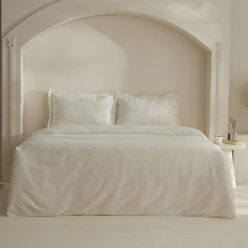 Karaca Home Venessa Double Duvet Cover Set White - MALLTURK