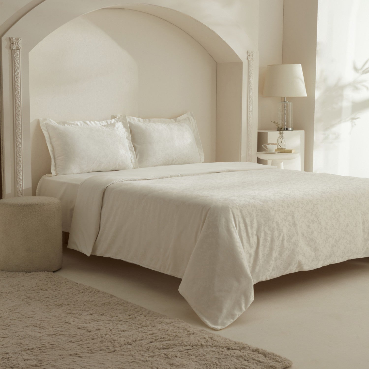 Karaca Home Venessa Double Duvet Cover Set White - MALLTURK
