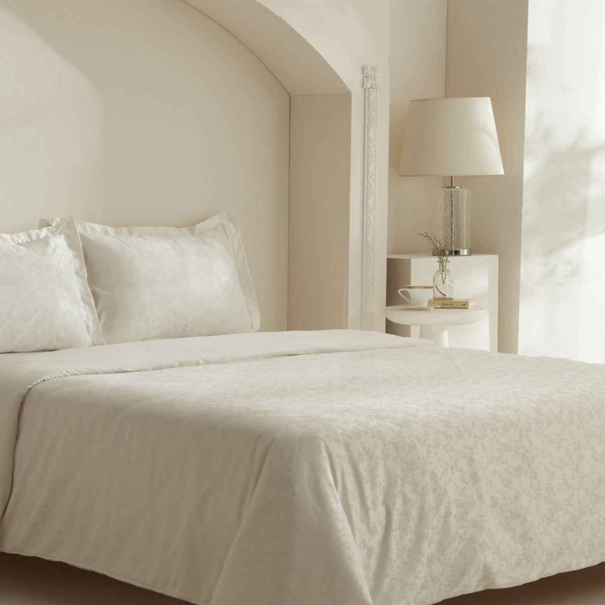 Karaca Home Venessa Double Duvet Cover Set White - MALLTURK