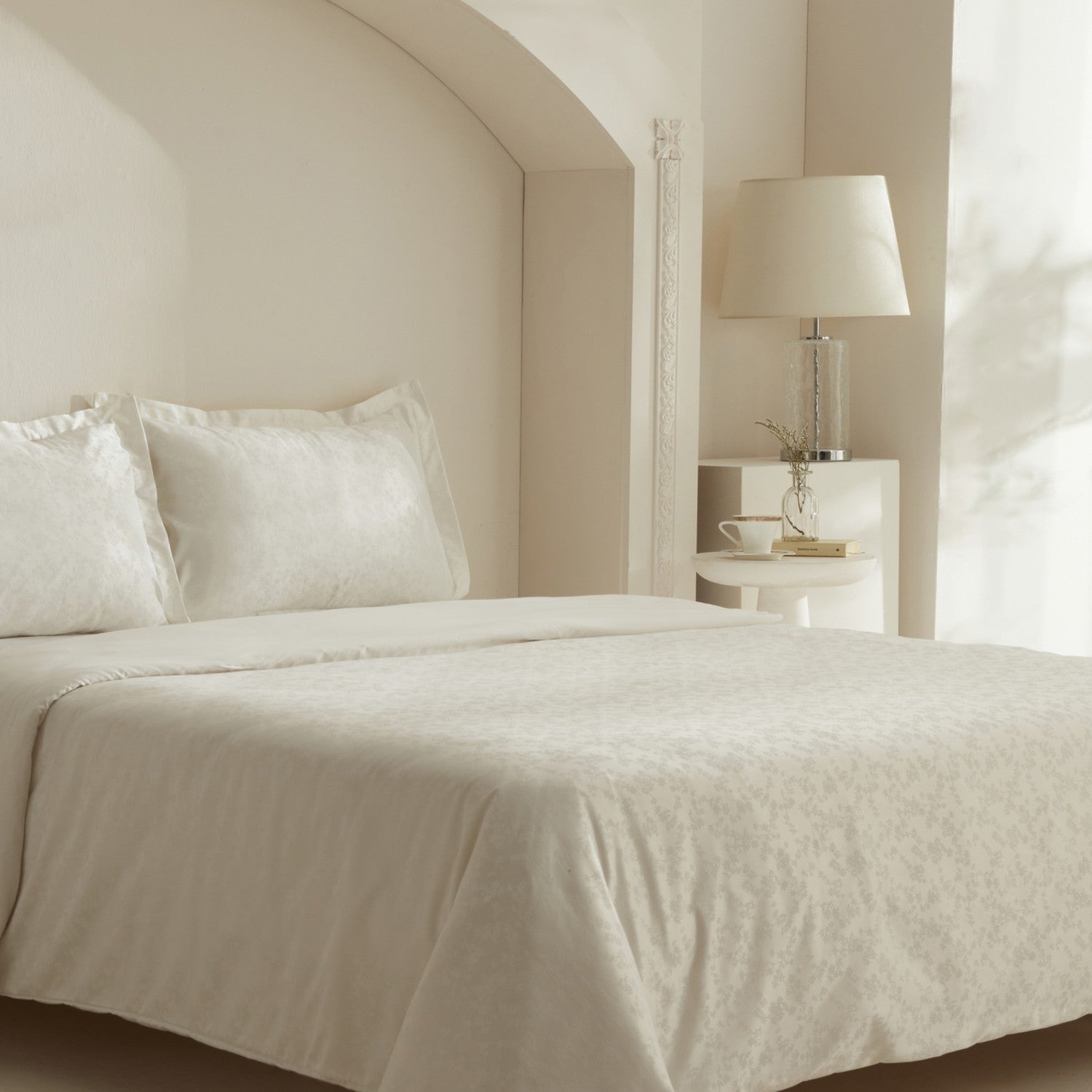 Karaca Home Venessa Double Duvet Cover Set White - MALLTURK