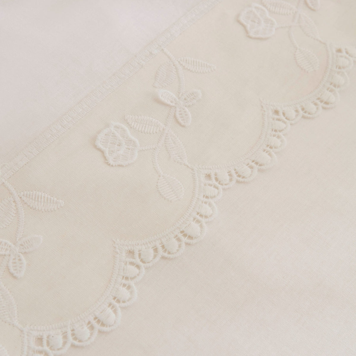 Karaca Home Delvyn %100 Cotton Double Duvet Cover Set White