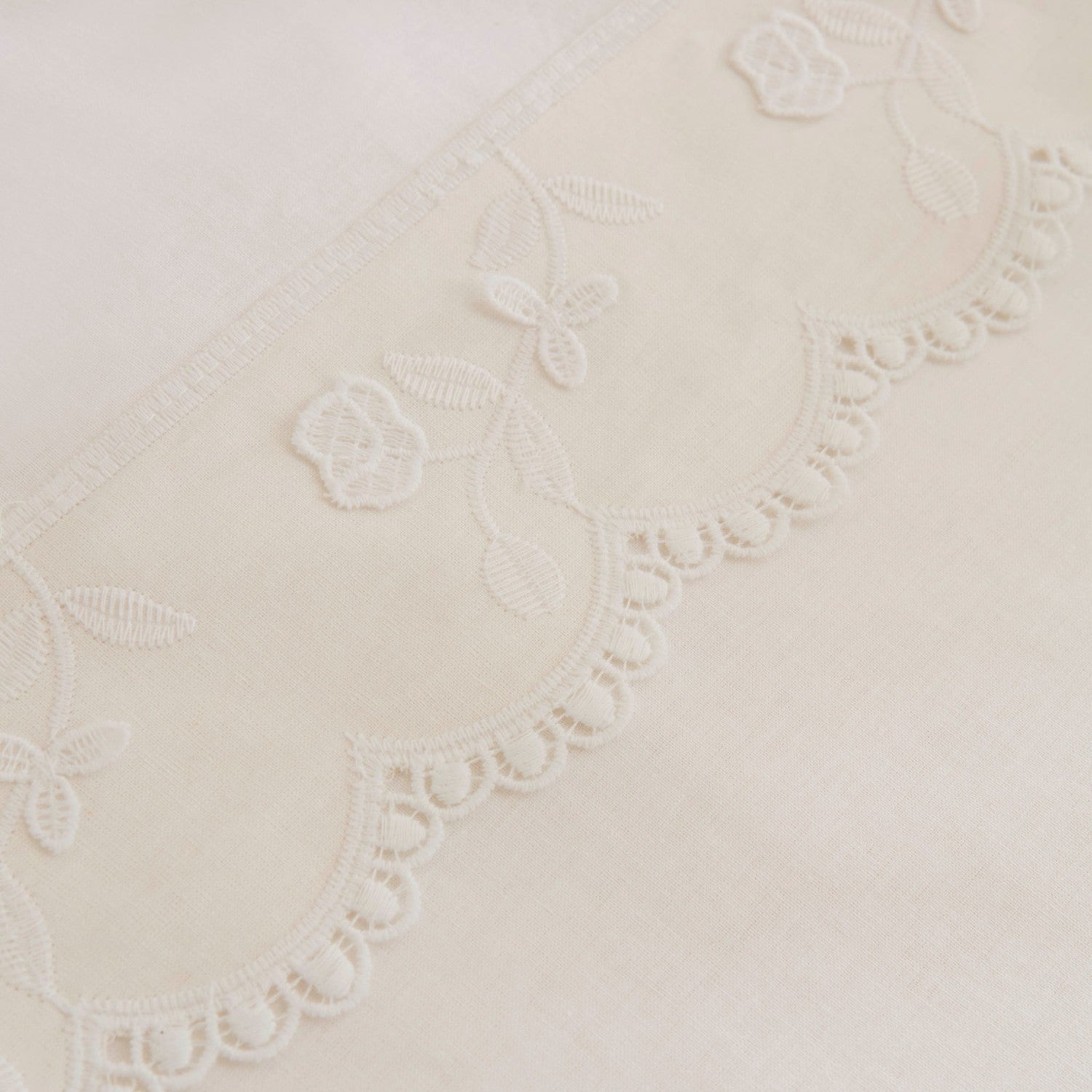 Karaca Home Delvyn %100 Cotton Double Duvet Cover Set White