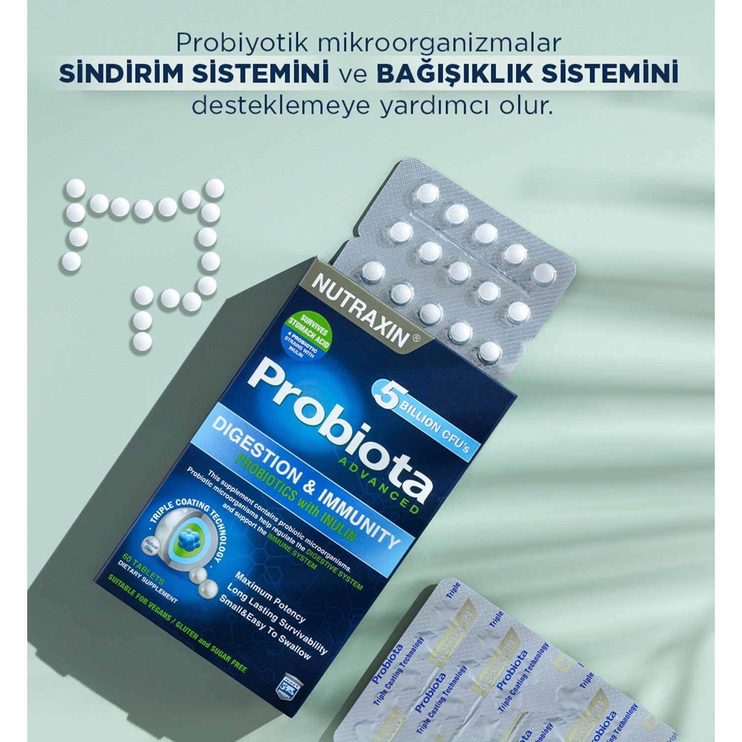 Nutraxin Probiota Advenced 60 Tablet - MALLTURK