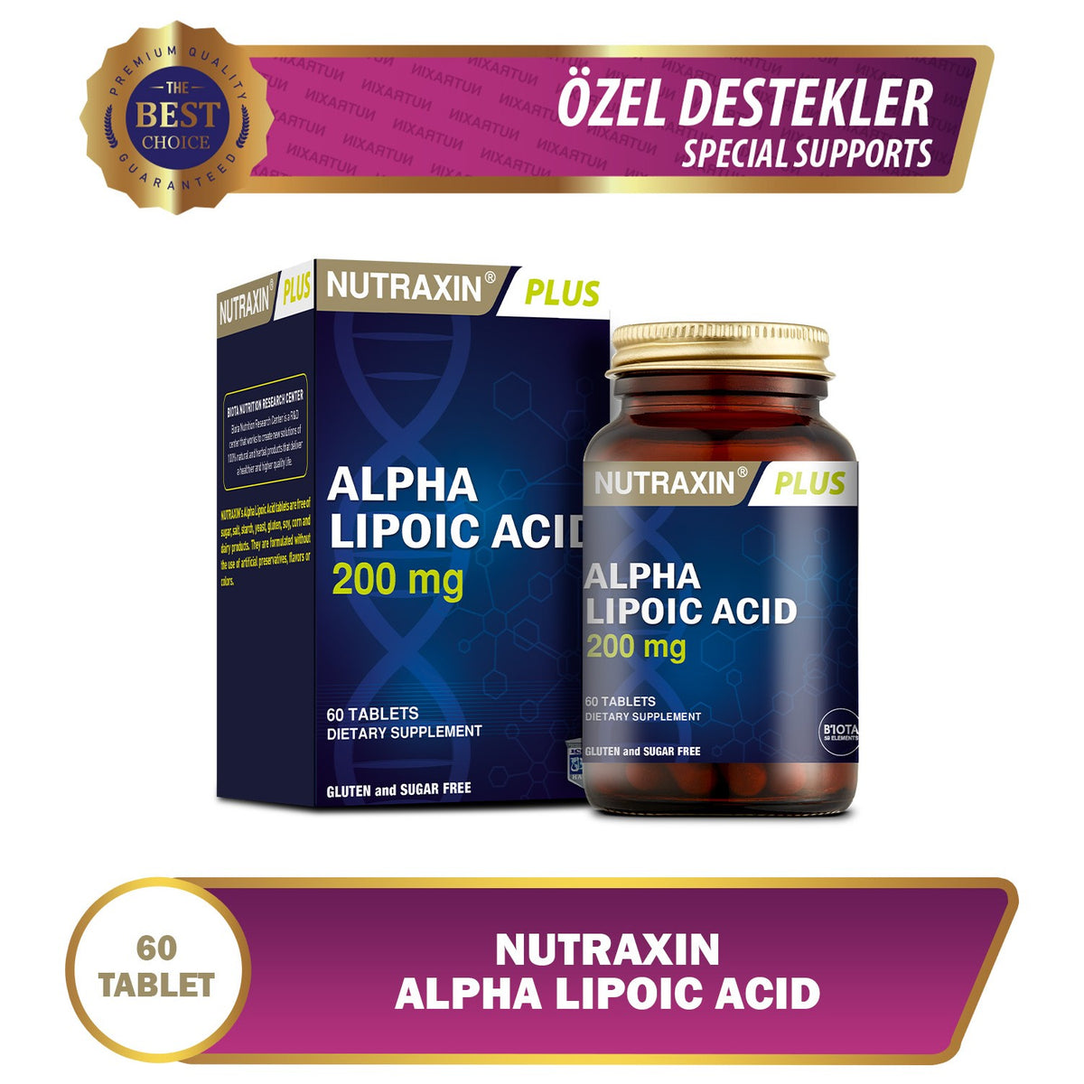 Nutraxin Alpha Lipoic Acid 200 Mg 60 Tablet - MALLTURK