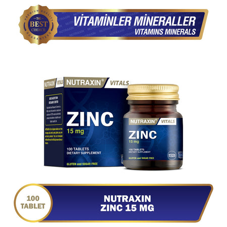 Nutraxin Zinc 15 Mg 100 Tablet - MALLTURK