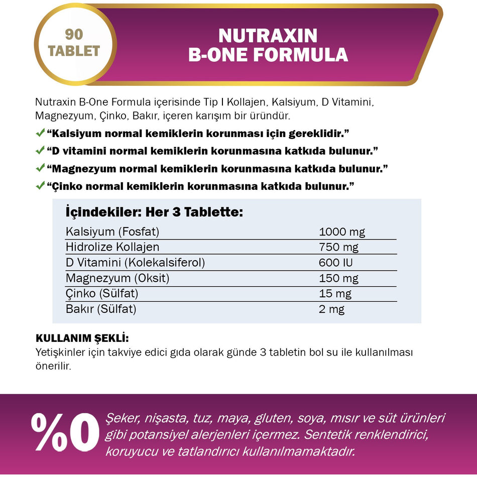 Nutraxin B-One Formula 90 Tablet - MALLTURK