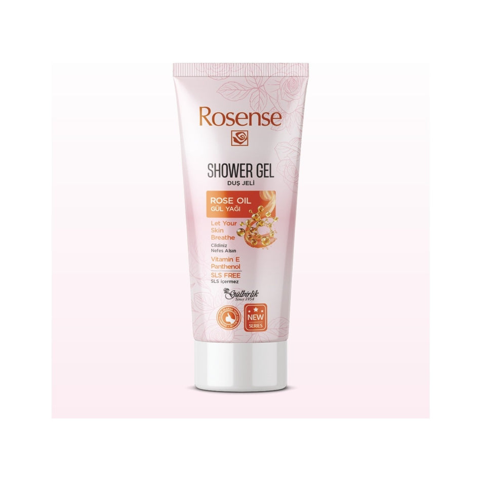 Rosense 250 ml Shower Gel with Rose Oil Scent, Paraben-Free, Refreshing Effect on Skin. - MALLTURK