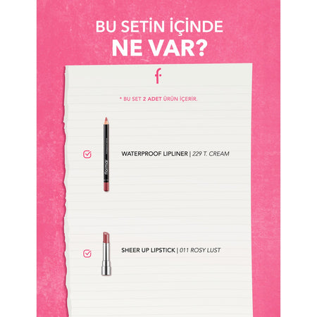 Flormar Ikonik Pembe Dudaklar Makeup Set