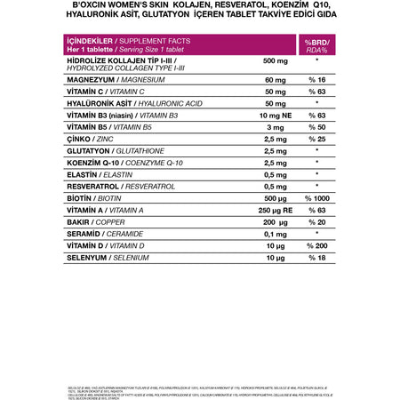 Bioxcin Women's Skin Supplement