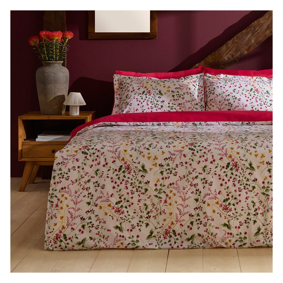 Karaca Home Berry Haven Double Duvet Cover Set Red - MALLTURK