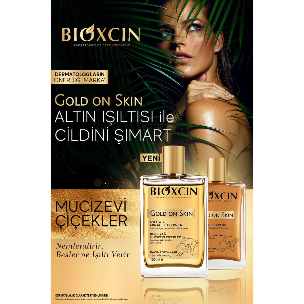 Bioxcin Gold On Skin Dry Oil