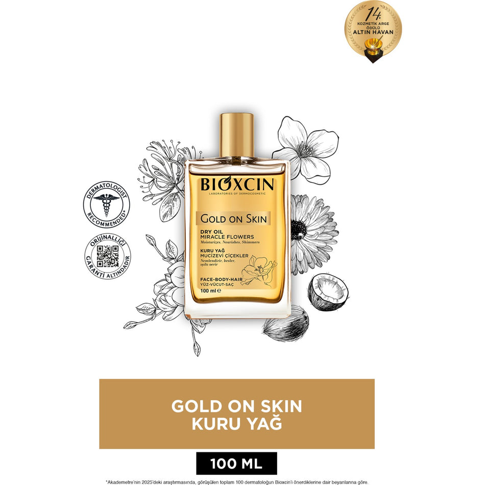 Bioxcin Gold On Skin Dry Oil
