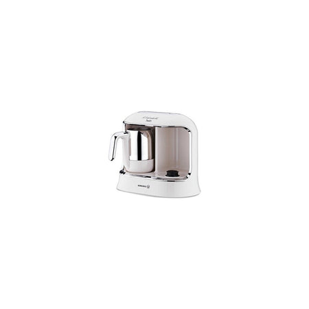 Korkmaz Kahvekolik Twin A861-08 Coffee Maker, Vanilla and Chrome - MALLTURK