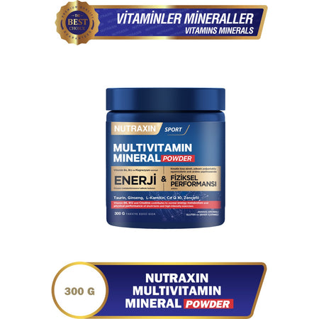 Nutraxin 300 g Multivitamin Mineral Powder For Adults Turkey Origin Energy Support - MALLTURK