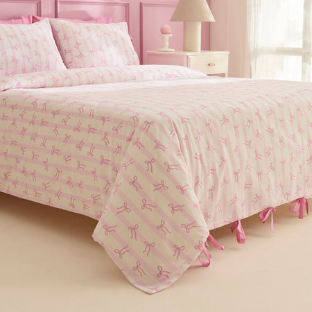 Karaca Home Ribelle %100 Cotton Single Duvet Cover Set Pink - MALLTURK