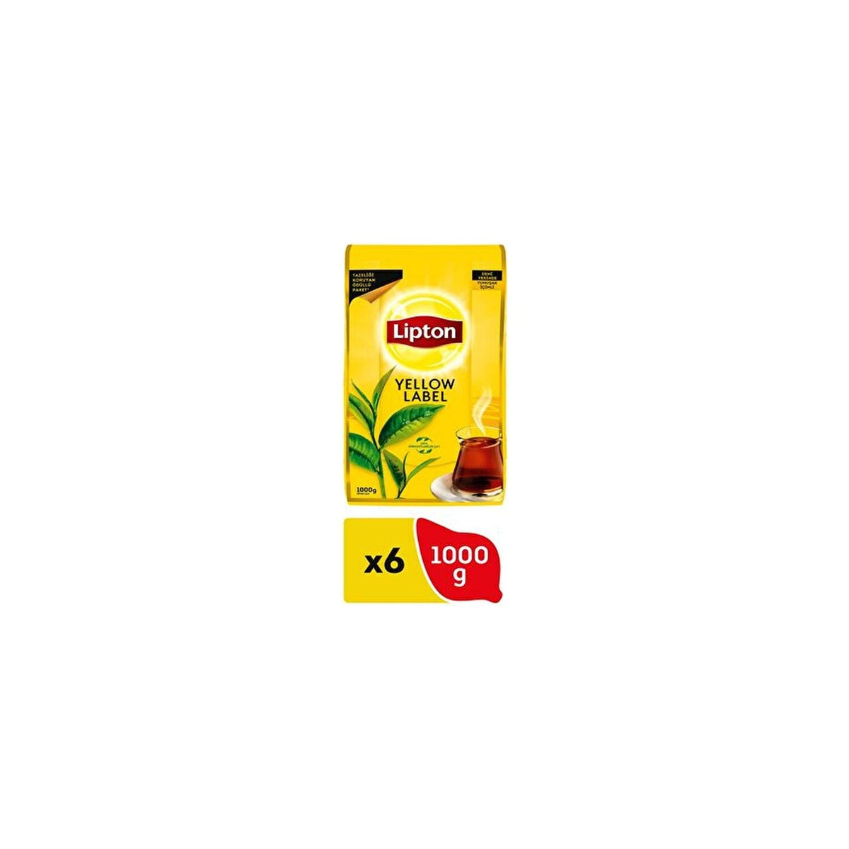 Lipton Yellow Label loose leaf tea 1000 g x 6 pieces black tea Lezzeti with Zenginlestirilmis - MALLTURK