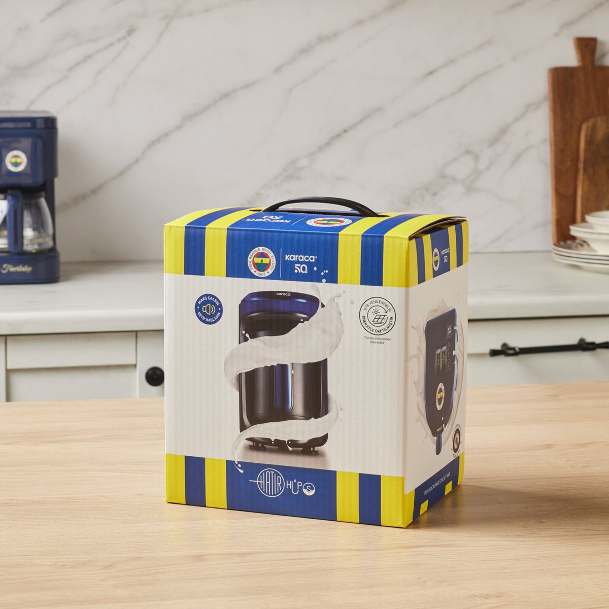 Karaca Hatir Hups Fenerbahce Licensed Milk-Based Turkish Coffee Maker - MALLTURK