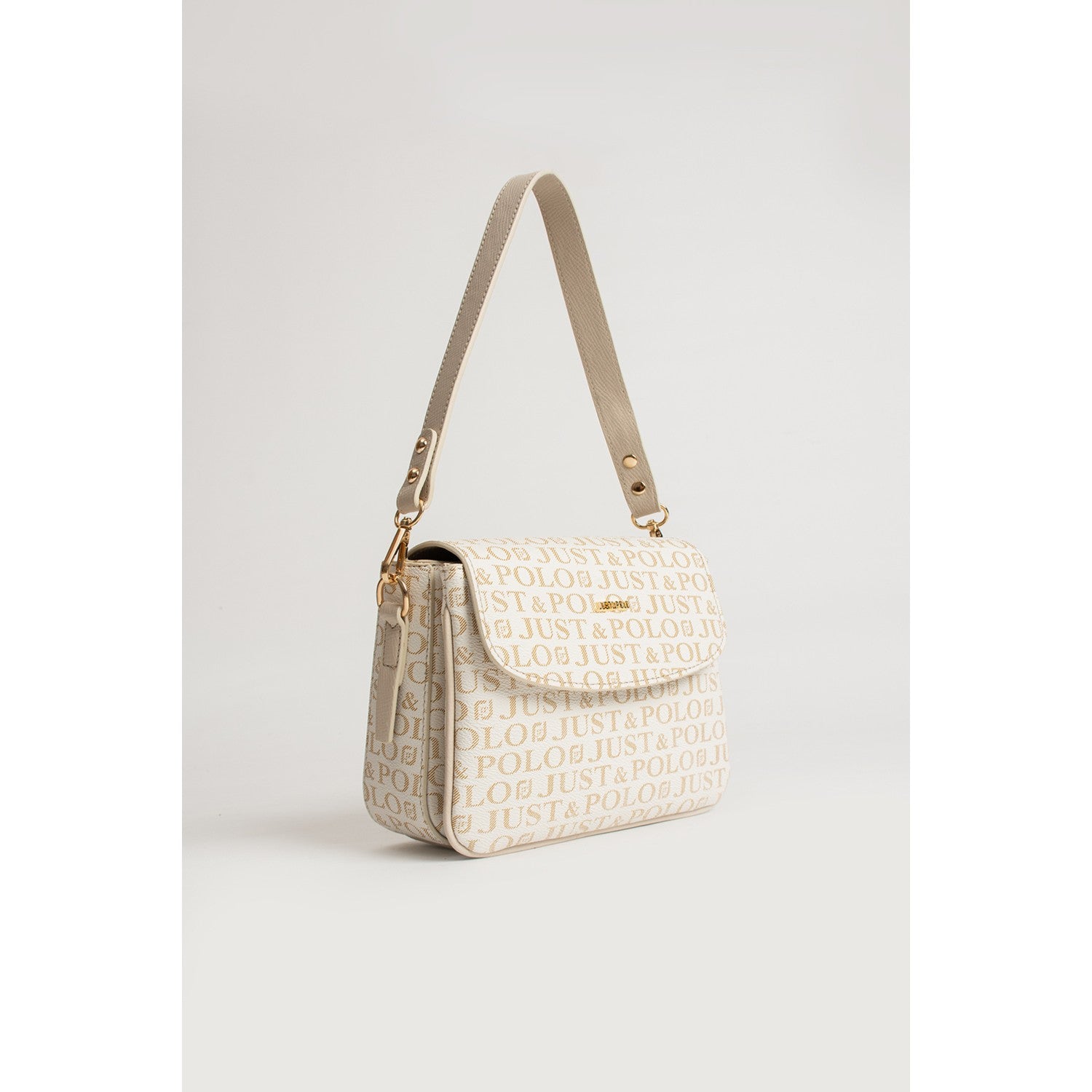 Just Polo Brown 2-Compartment Women's Shoulder Bag Dimensions: Height 16 cm, Width 23 cm Fashion Bag - MALLTURK