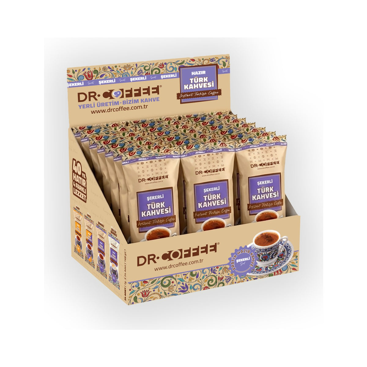 Dr.CoffeeDr Coffe Dr.Coffee instant Turkish Coffee with Sugar 11g 24 Pack - MALLTURK