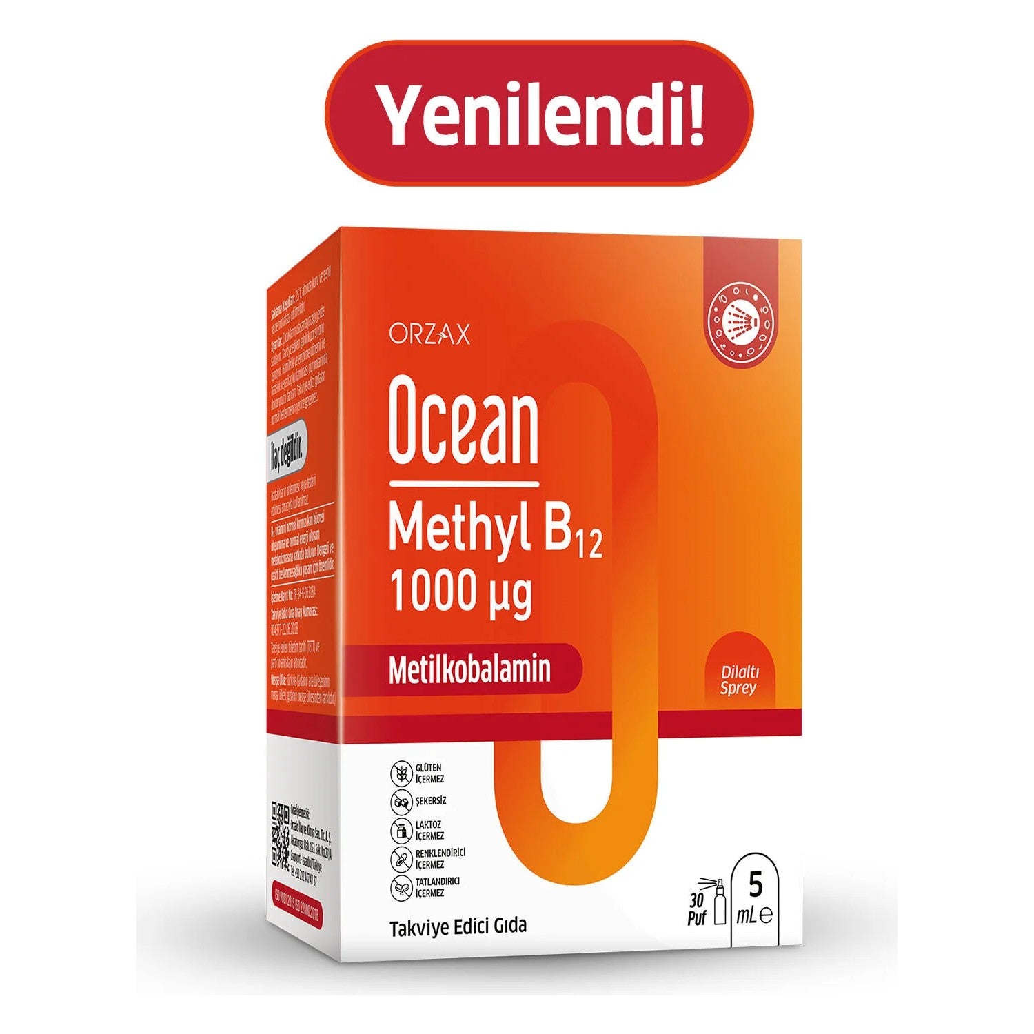 Orzax Ocean Methyl B12 1000 mcg 5 ml - MALLTURK
