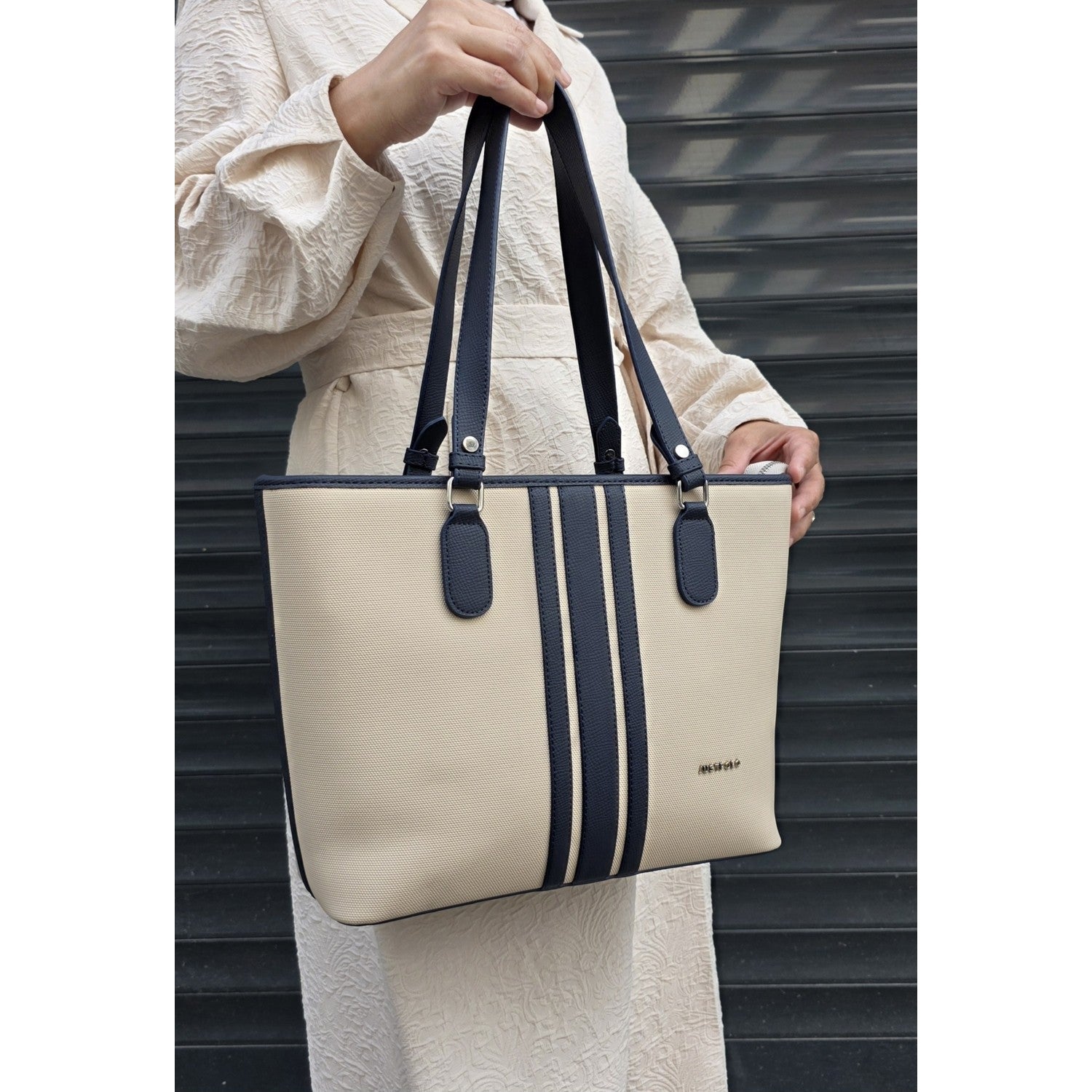 Just Polo JP Just Polo Women's Shoulder Bag Navy Blue - Stone - MALLTURK