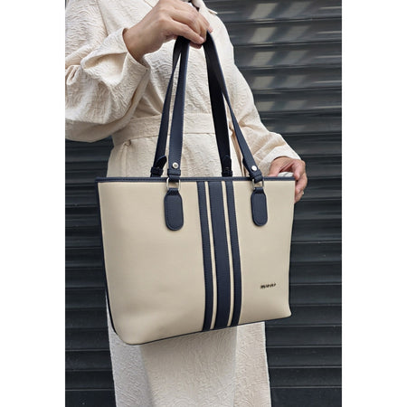 Just Polo JP Just Polo Women's Shoulder Bag Navy Blue - Stone - MALLTURK