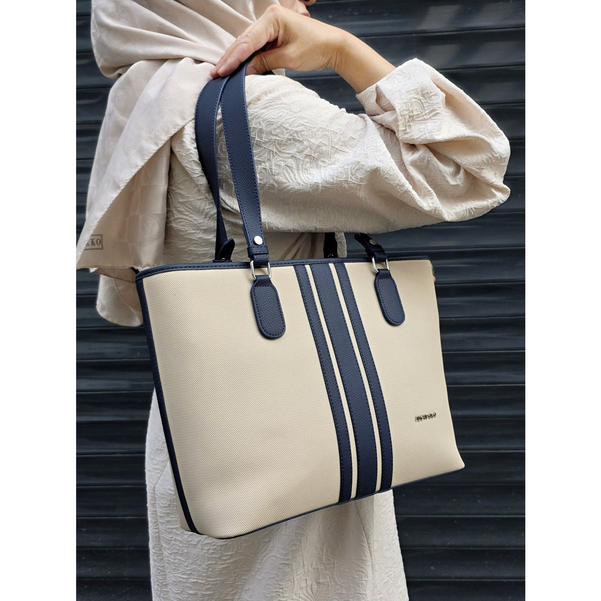 Just Polo JP Just Polo Women's Shoulder Bag Navy Blue - Stone - MALLTURK