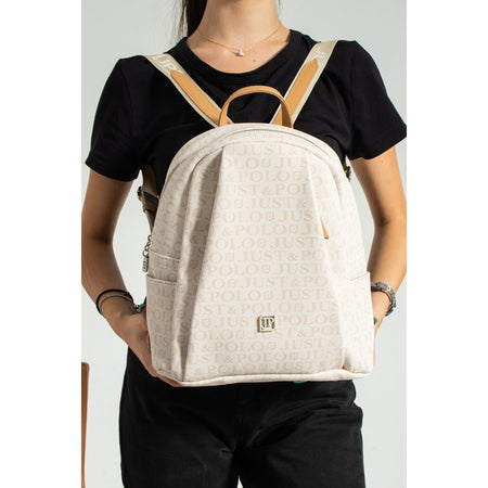 Just Polo Women's Backpack Cream - Tan - MALLTURK