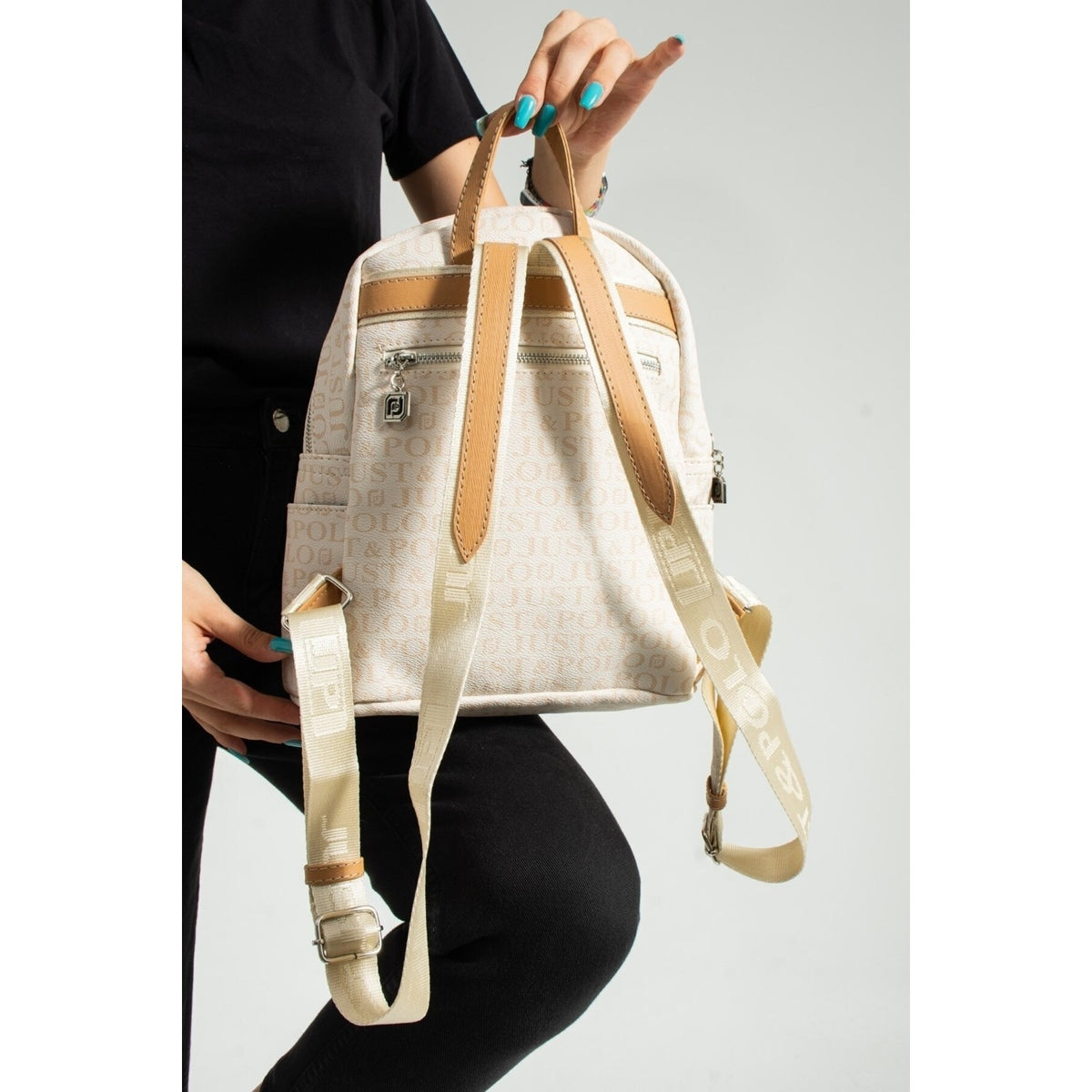 Just Polo Women's Backpack Cream - Tan - MALLTURK