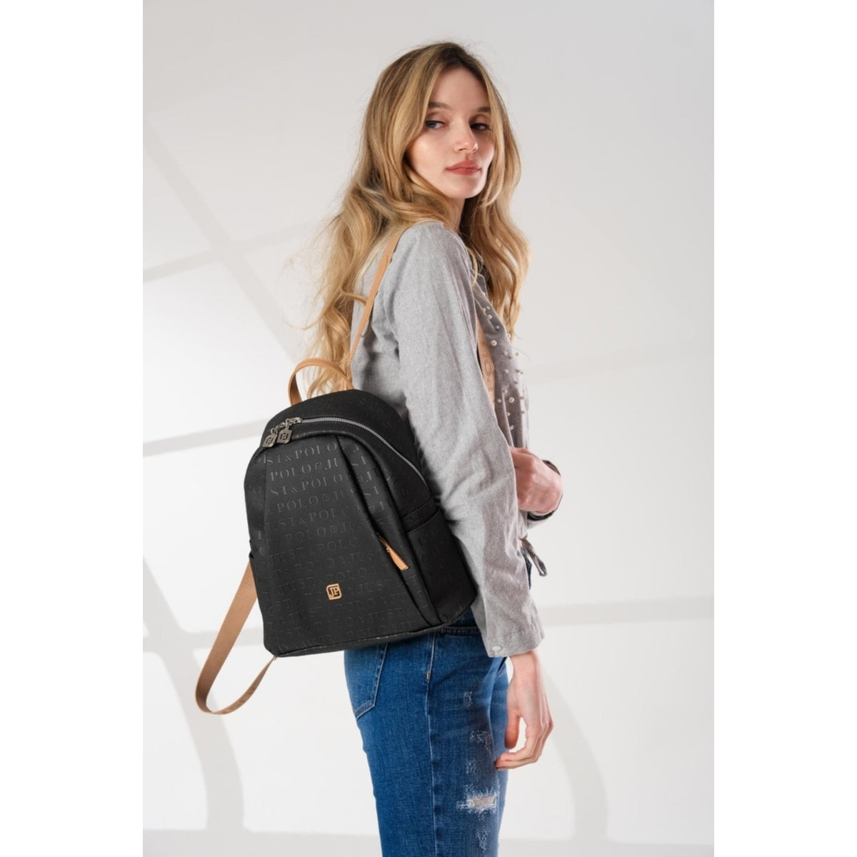Just Polo Women's Backpack Tan - MALLTURK