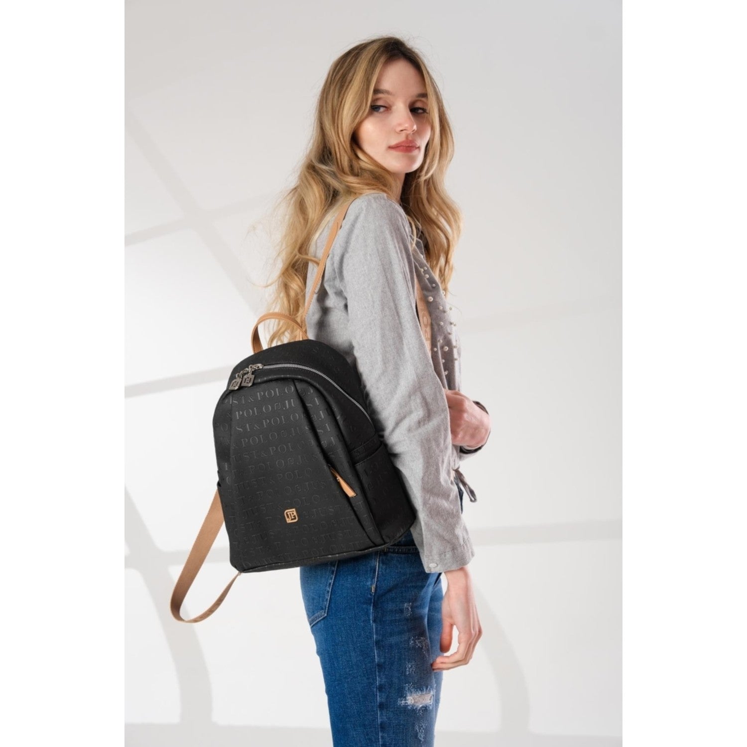 Just Polo Women's Backpack Tan - MALLTURK
