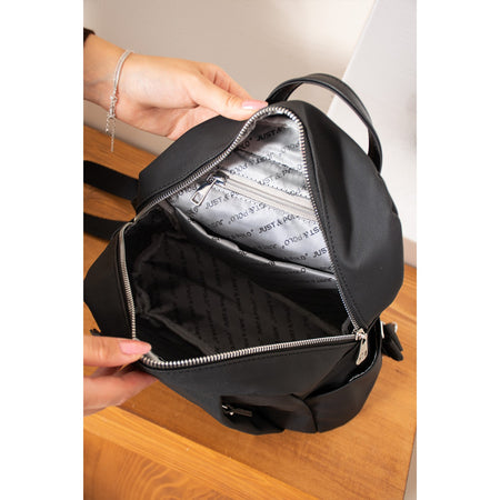 Just Polo Women's Backpack, New Season. Dimensions: Height 31 cm, Width 29 cm. Black - MALLTURK