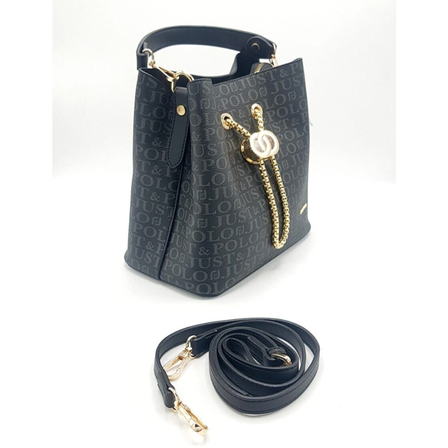 Just Polo Women's Hand and Shoulder Bag JPM2065 Black SIZE: 22X23X11 cm - MALLTURK