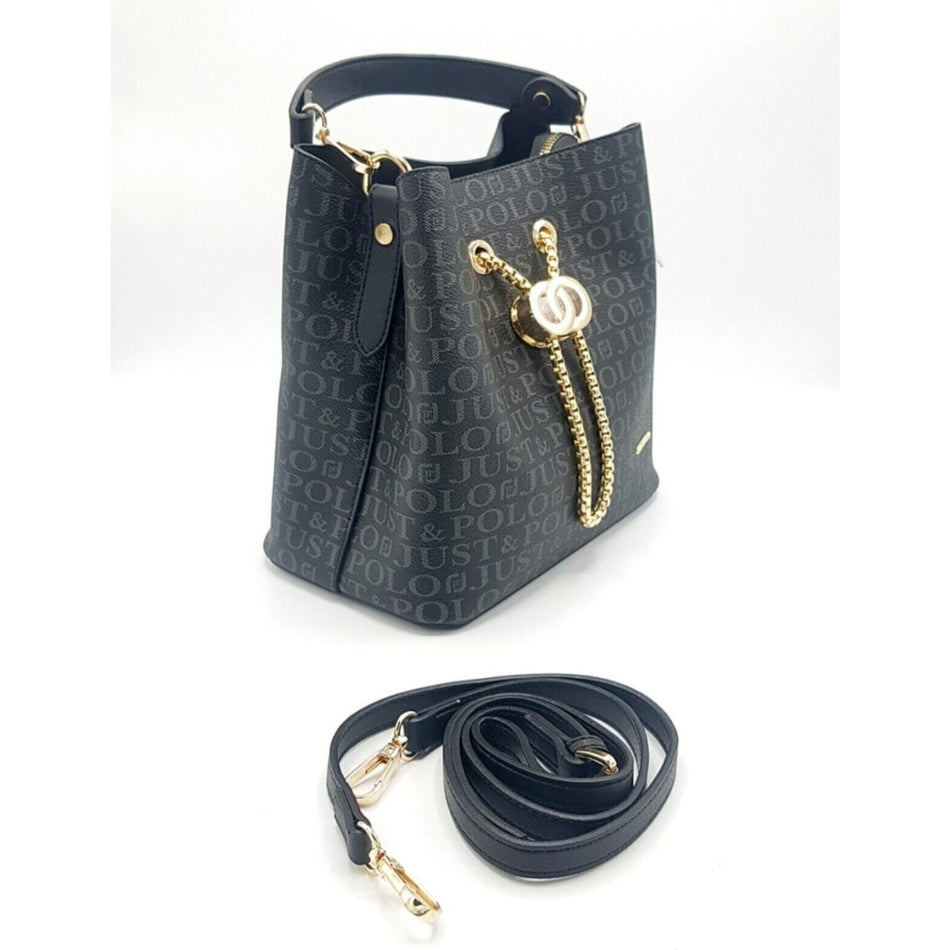 Just Polo Women's Hand and Shoulder Bag JPM2065 Black SIZE: 22X23X11 cm - MALLTURK