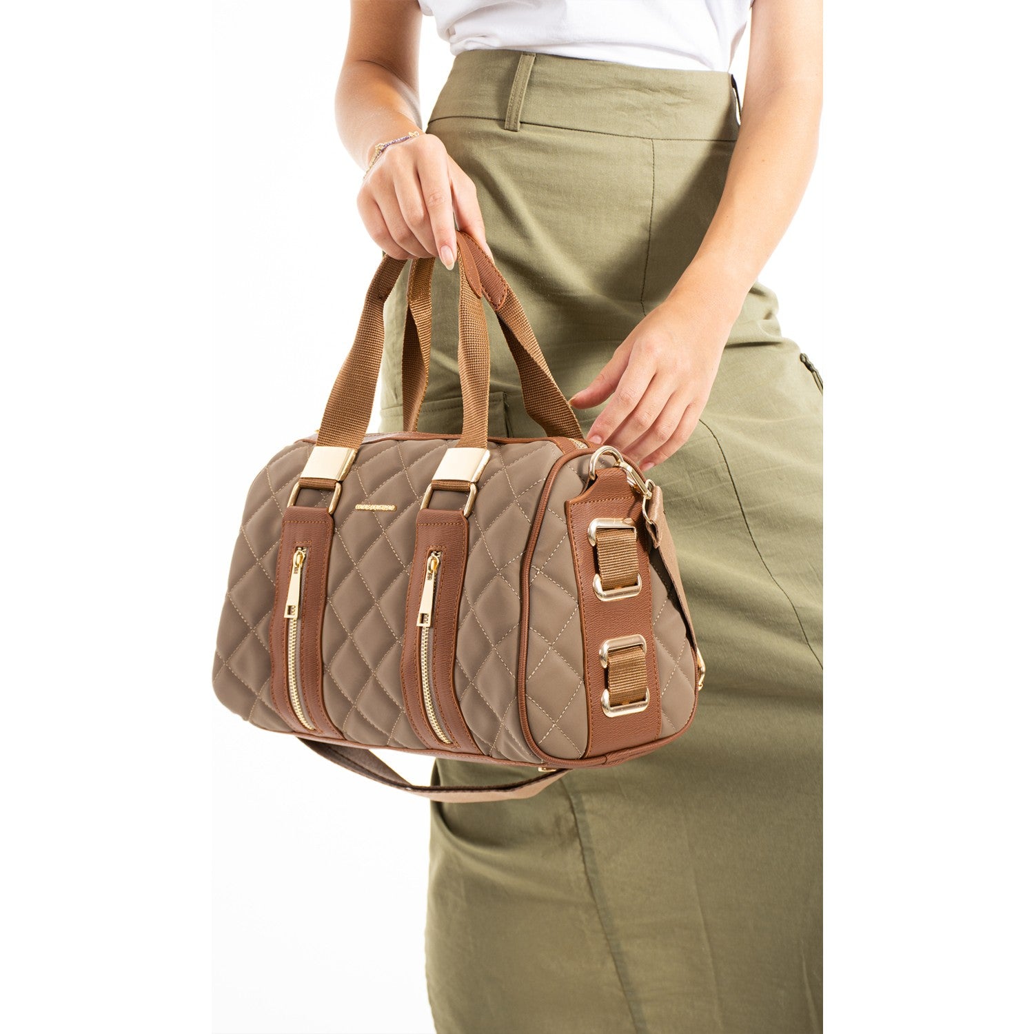 Just Polo Women's Hand and Shoulder Bag New Season 4107 Sand - Tan - MALLTURK