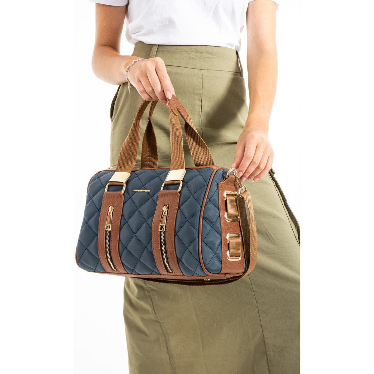 Just Polo Women's Hand and Shoulder Bag New Season 4107 Navy Blue Women's Bag - MALLTURK
