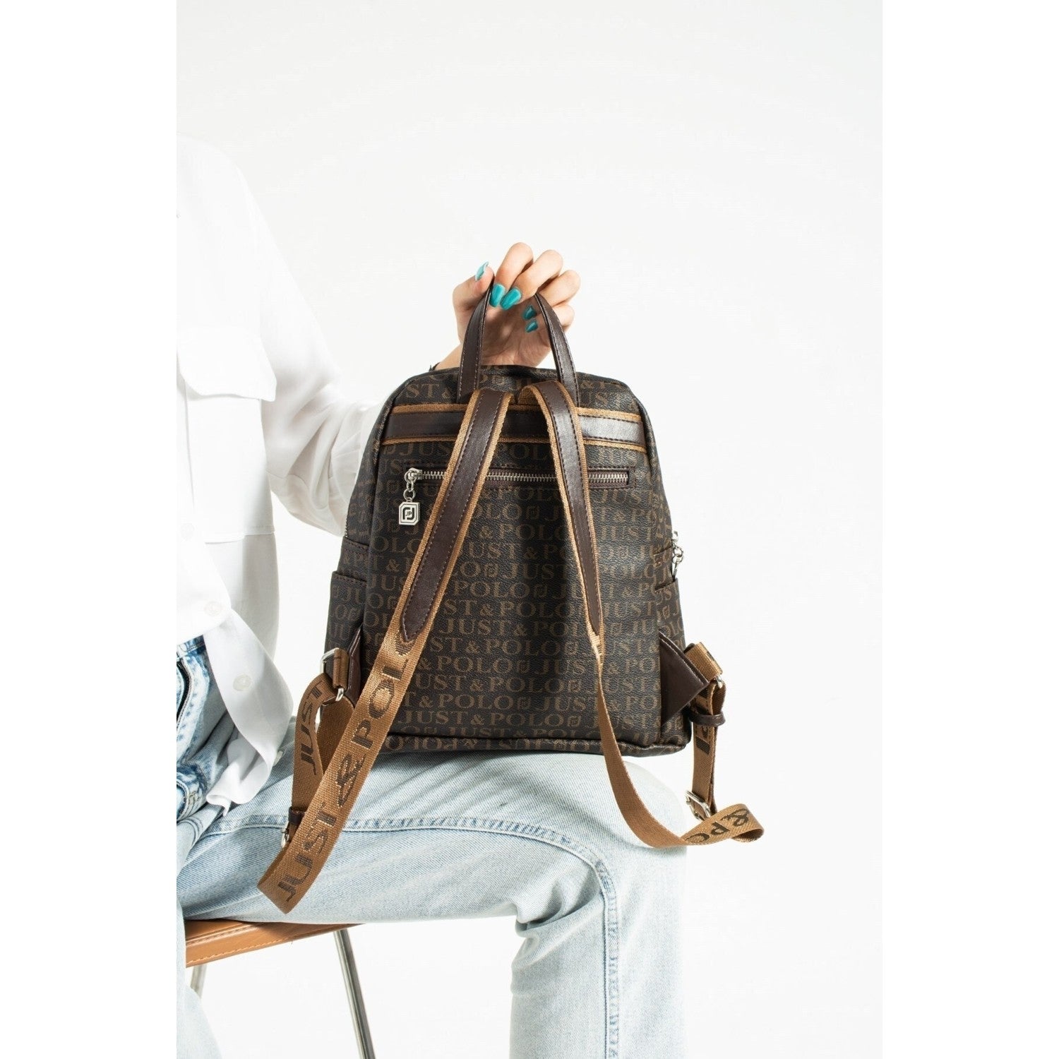Just Polo Women's Backpack Brown - MALLTURK