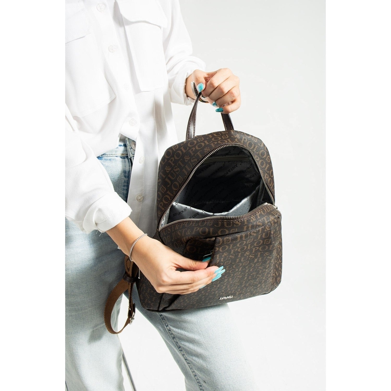 Just Polo Women's Backpack Brown - MALLTURK